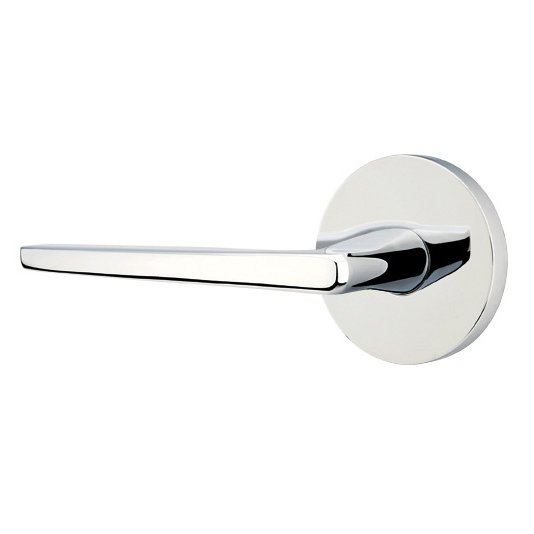 Emtek Hermes Lever With Disk Rosette in Polished Chrome finish