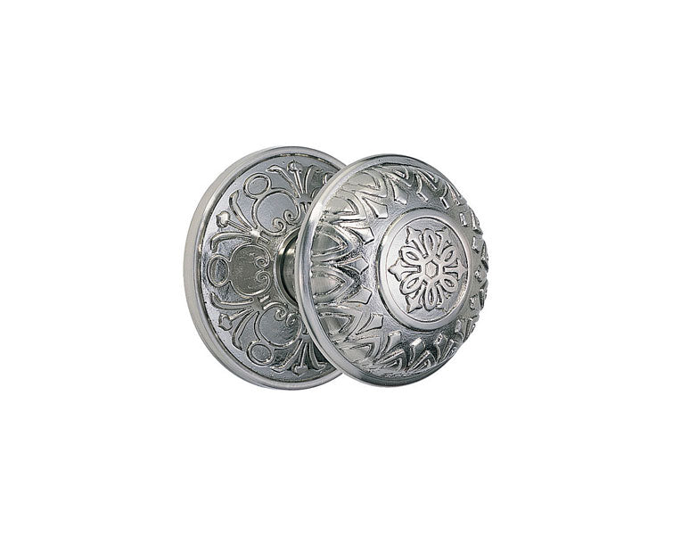 Emtek Lancaster Knob with Lancaster Rosette in Polished Chrome finish