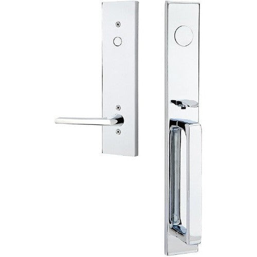 Emtek Lausanne Entrance Handleset With Helios Lever in Polished Chrome finish