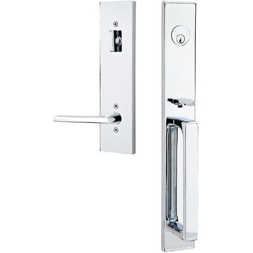 Emtek Lausanne Entrance Handleset With Helios Lever in Polished Chrome finish