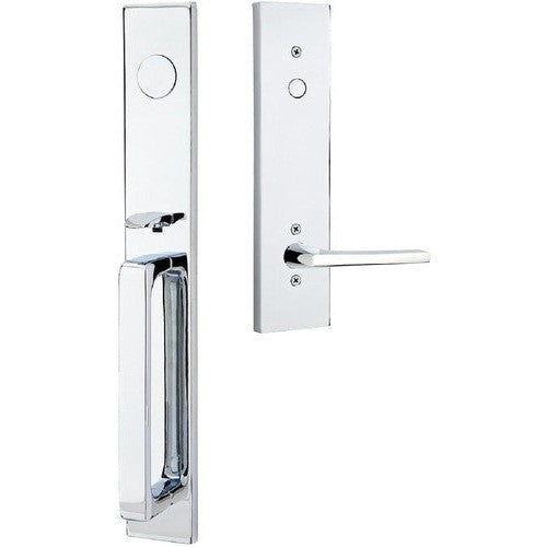 Emtek Lausanne Entrance Handleset With Helios Lever in Polished Chrome finish