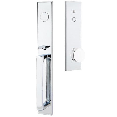 Emtek Lausanne Entrance Handleset With Round Knob in Polished Chrome finish