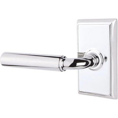 Emtek Manning Lever With Rectangular Rosette in Polished Chrome finish