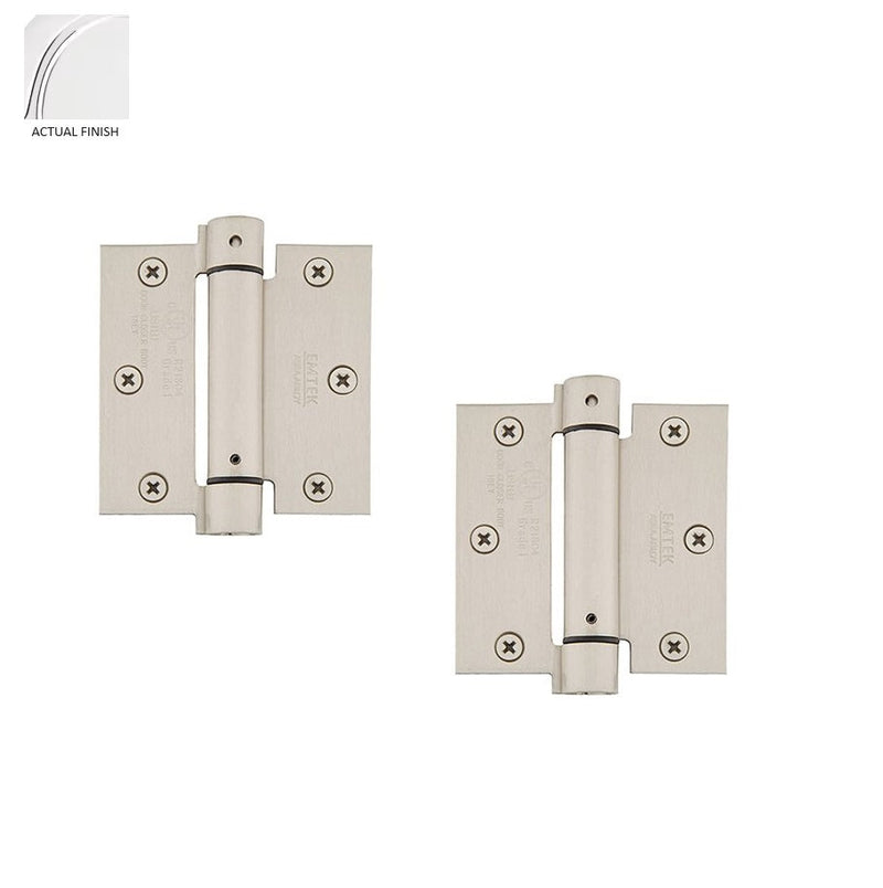Emtek Plated Steel UL Listed Spring Hinge, 3.5" x 3.5" with Square Corners in Polished Chrome finish