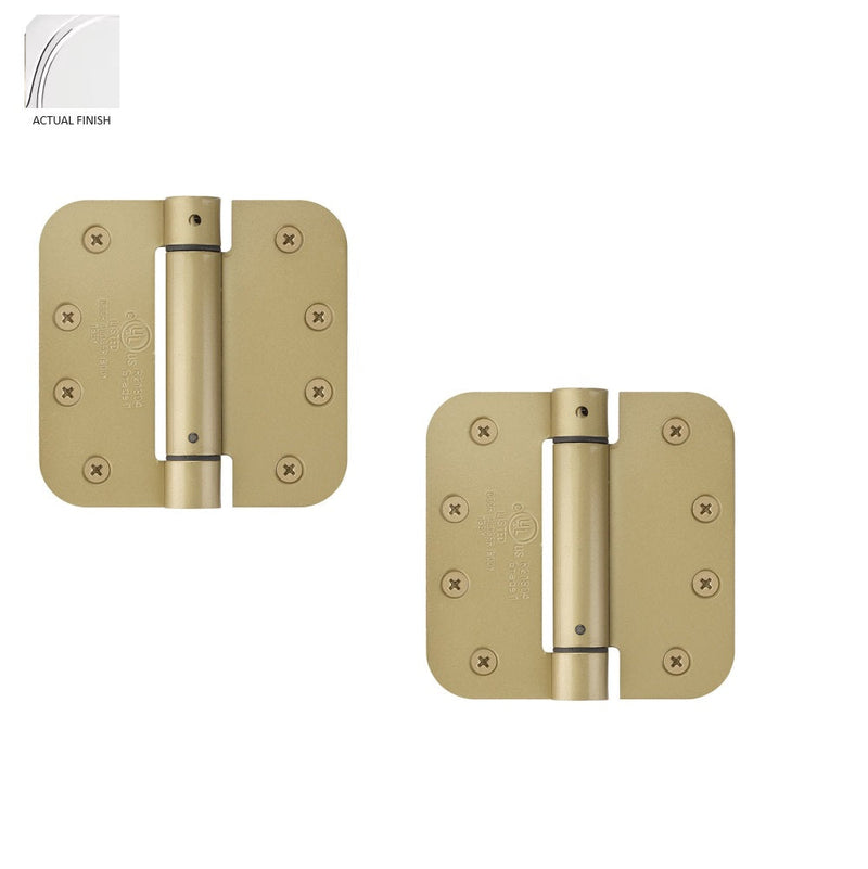 Emtek Plated Steel UL Listed Spring Hinge, 4" x 4" with 5/8" Radius Corners in Polished Chrome finish