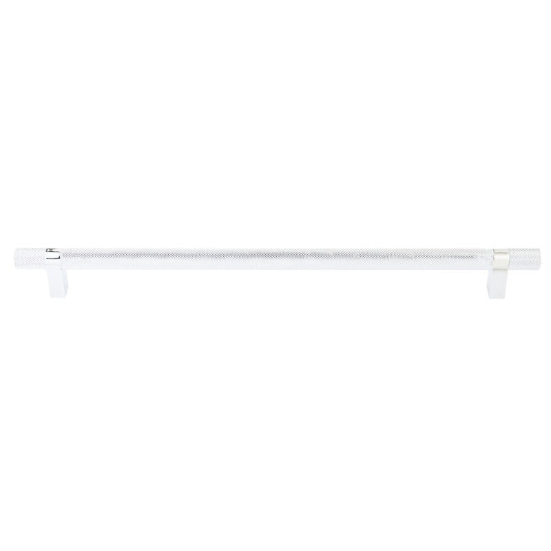 The Emtek Select Knurled Appliance Bar Pull, 18" C-to-C in Polished Chrome finish