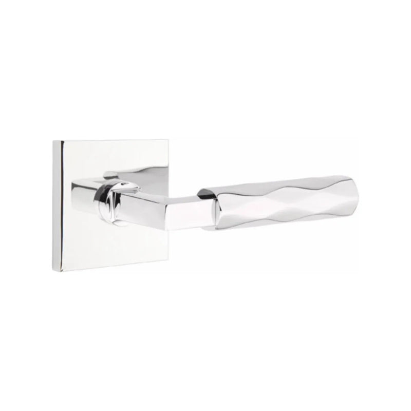 Emtek Select L-Square Tribeca Lever with Square Rosette in Polished Chrome finish