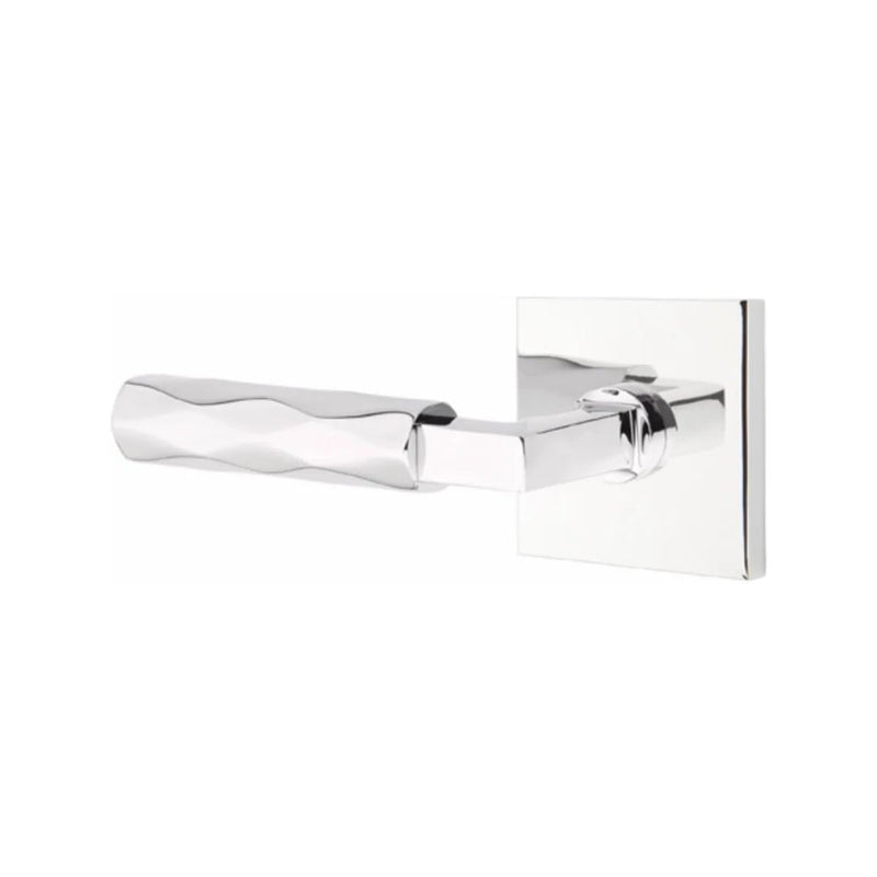 Emtek Select L-Square Tribeca Lever with Square Rosette in Polished Chrome finish