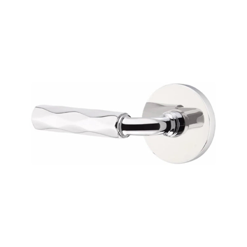 Emtek Select R-Bar Tribeca Lever with Disk Rosette in Polished Chrome finish