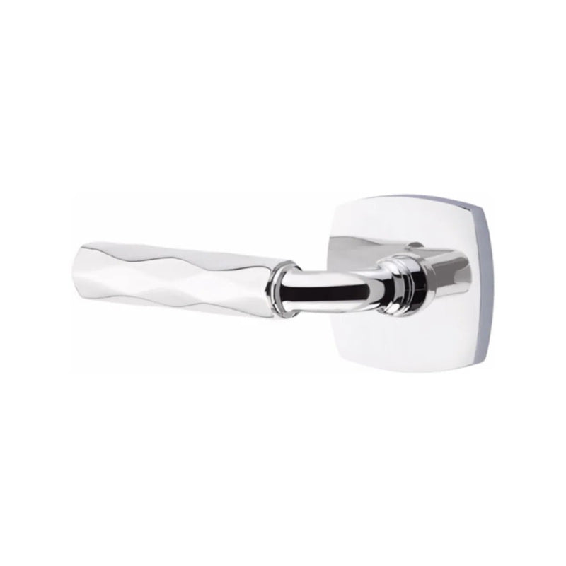 Emtek Select R-Bar Tribeca Lever with Urban Modern Rosette in Polished Chrome finish