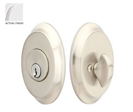 Emtek Single Cylinder Saratoga Keyed Deadbolt in Polished Chrome finish