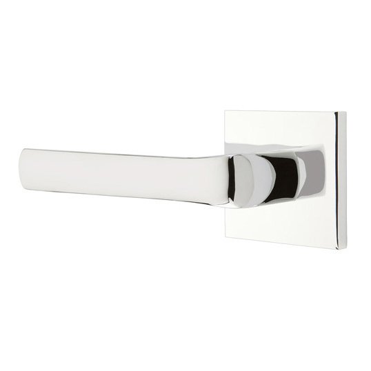 Emtek Spencer Lever With Square Rosette in Polished Chrome finish