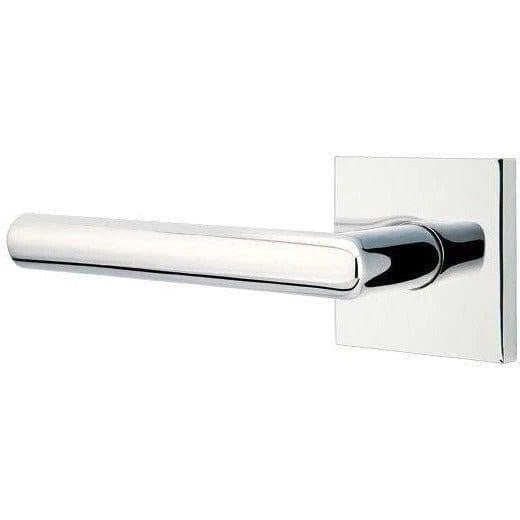 Emtek Stuttgart Lever with Square Rosette in Polished Chrome finish