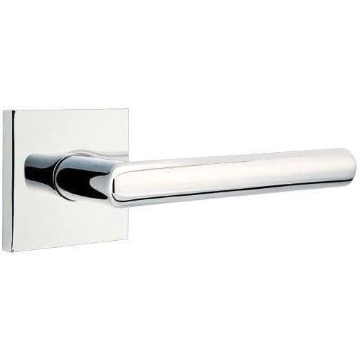 Emtek Stuttgart Lever with Square Rosette in Polished Chrome finish