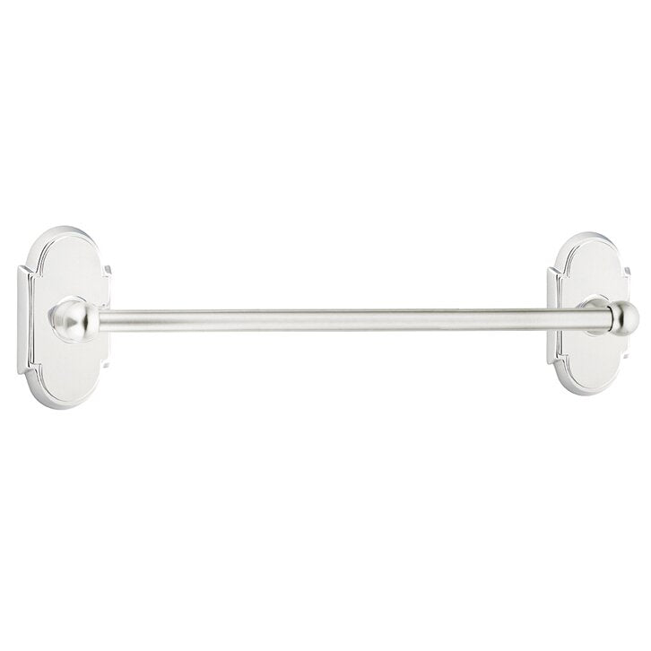 The Emtek Traditional Brass Towel Bar with