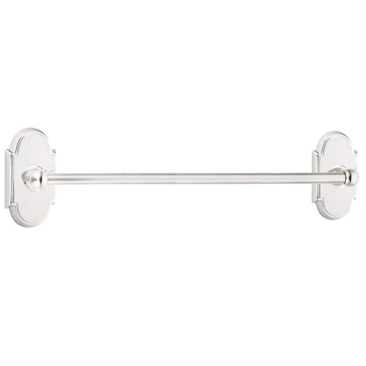 The Emtek Traditional Brass Towel Bar with