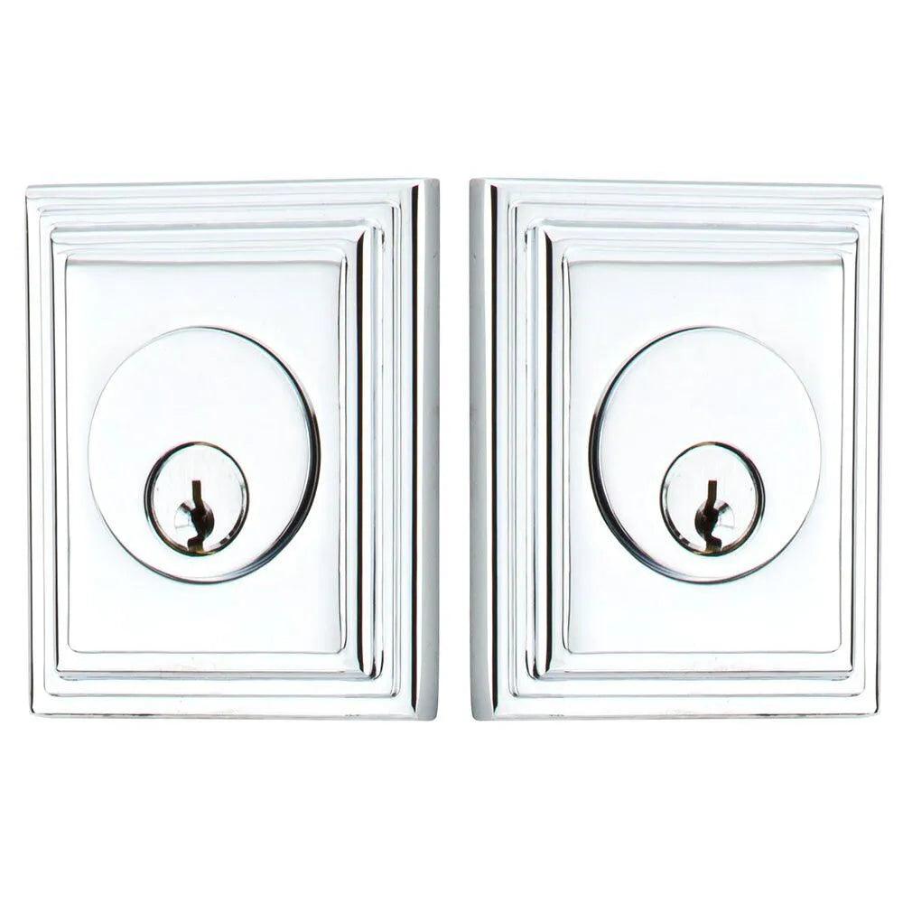 Emtek Wilshire Deadbolt, Double Cylinder in Polished Chrome finish