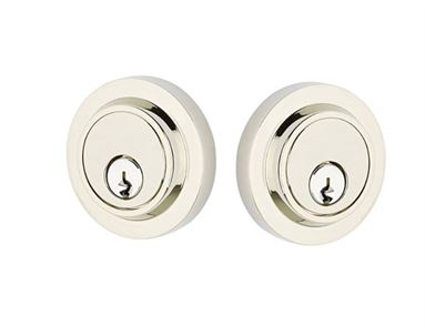 Emtek Double Cylinder Modern Keyed Deadbolt in Polished Nickel finish