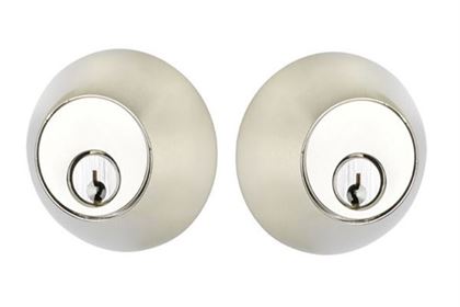 Emtek Double Cylinder Regular Keyed Deadbolt in Polished Nickel finish