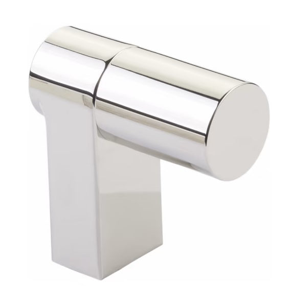 The Emtek Select Rectangular Smooth Cabinet Finger Pull 2" in Polished Nickel finish