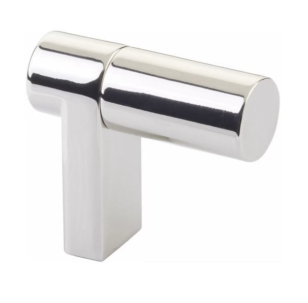 The Emtek Select Rectangular Smooth Cabinet Finger Pull 1 1/2" in Polished Nickel finish