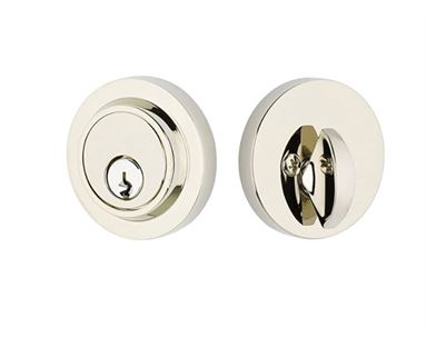 Emtek Single Cylinder Modern Keyed Deadbolt in Polished Nickel finish