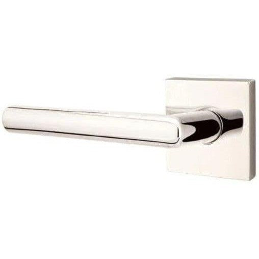 Emtek Stuttgart Lever with Square Rosette in Polished Nickel finish