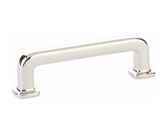 The Emtek Westridge Cabinet Pull in Polished Nickel finish