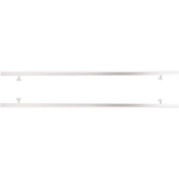 The Emtek Back to Back 36" Square Door Pull in Polished Stainless Steel finish