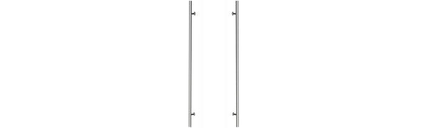 Emtek Back to Back 48" Round Door Pull in Polished Stainless Steel finish