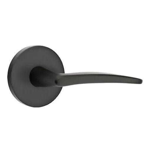 Emtek Poseidon Lever With Disk Rosette Flat Black