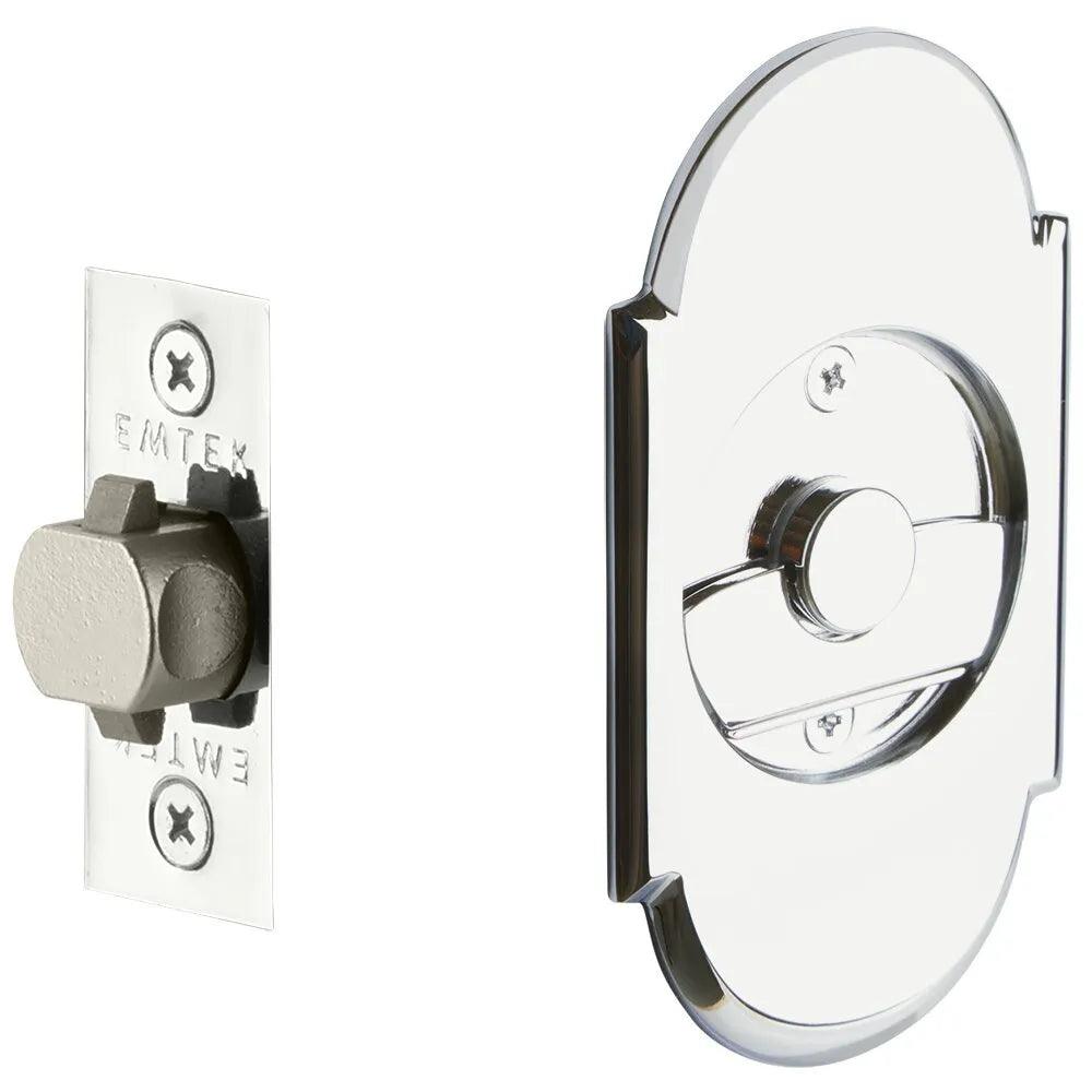 Emtek Privacy #8 Pocket Door Tubular Lock Polished Chrome