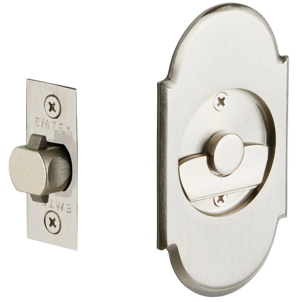 Emtek Privacy #8 Pocket Door Tubular Lock Satin Nickel