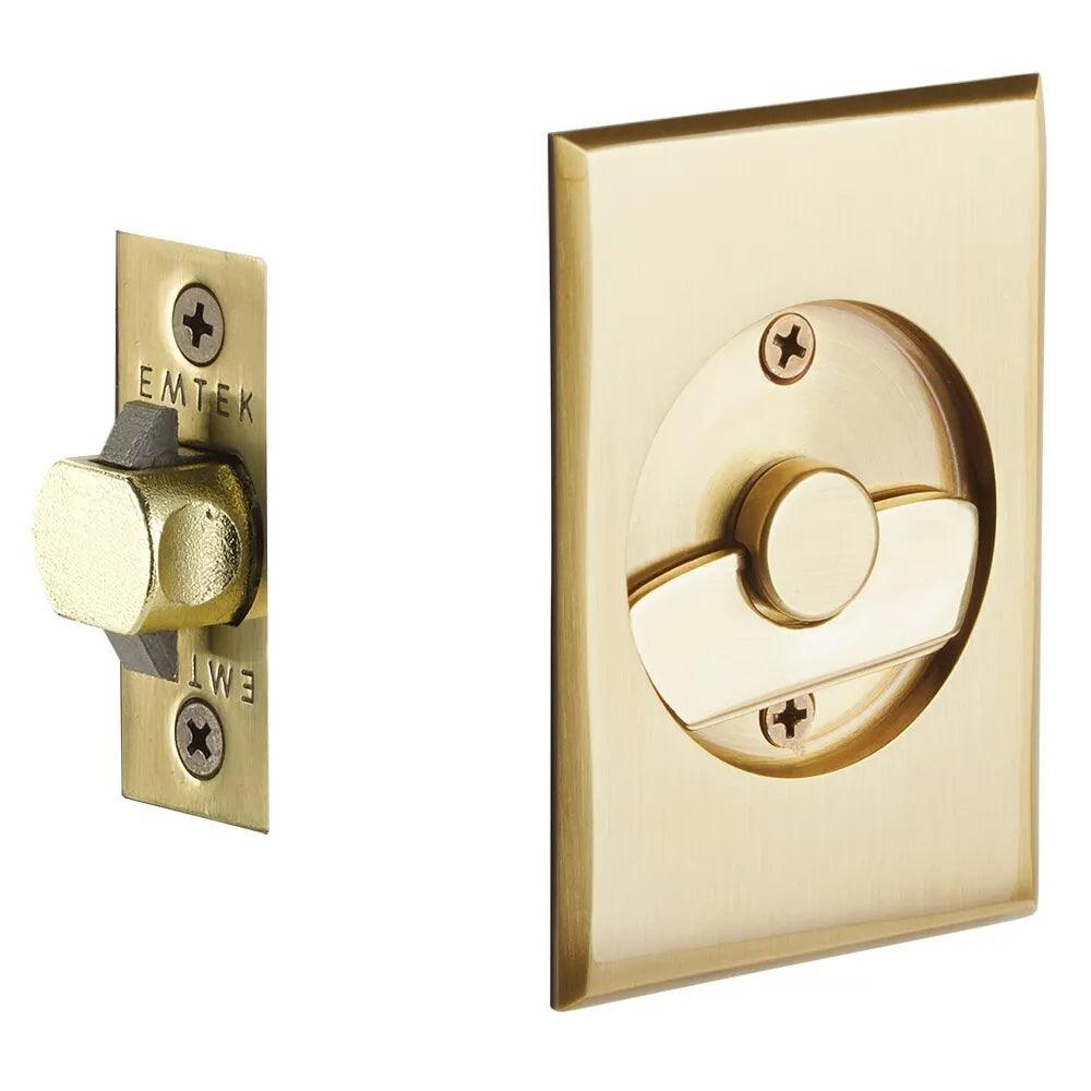 Emtek Privacy Rectangular Pocket Door Tubular Lock French Antique