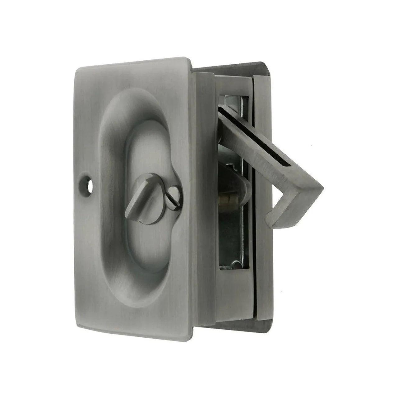 Emtek Privacy Standard Pocket Door Lock Pewter