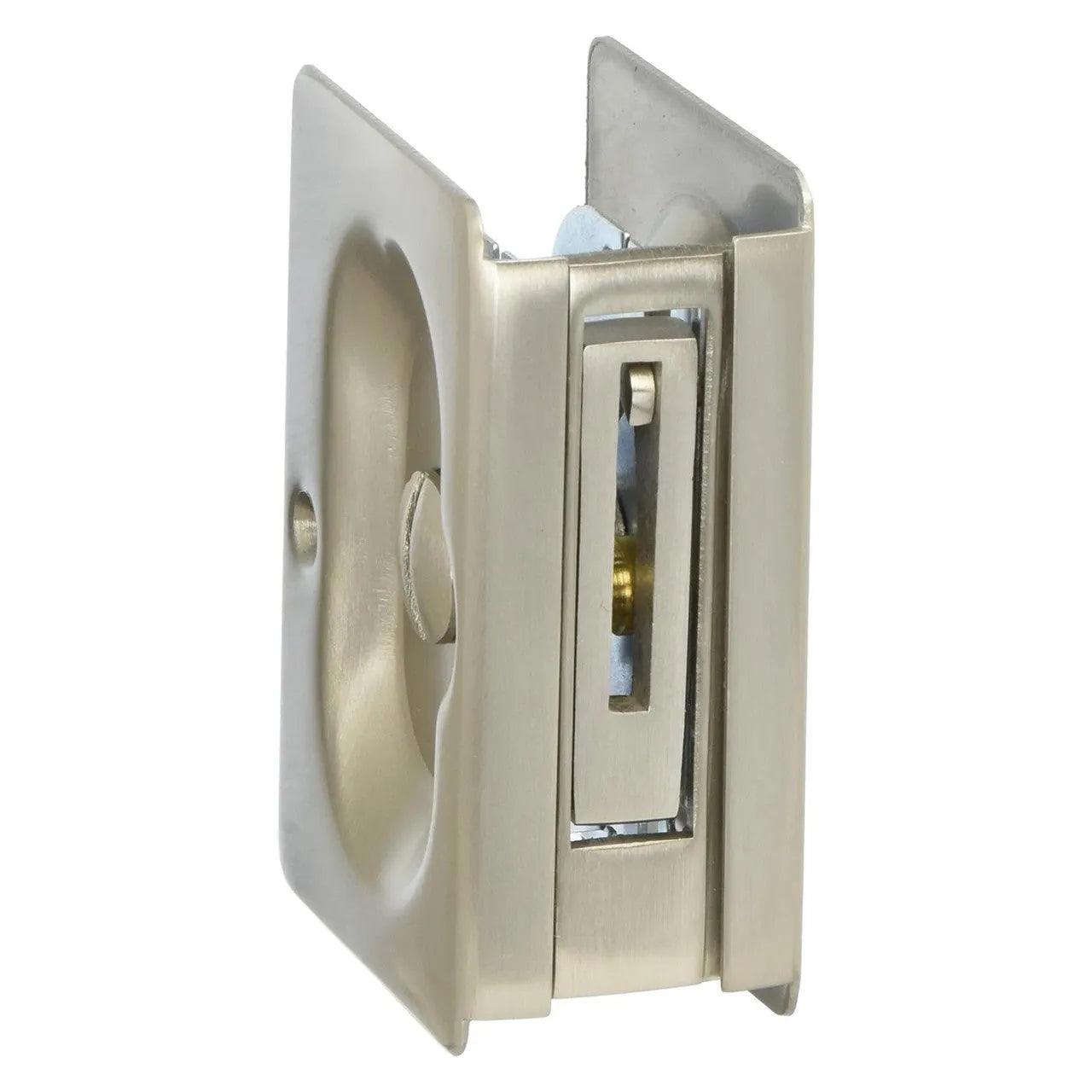 Emtek Privacy Standard Pocket Door Lock Satin Nickel