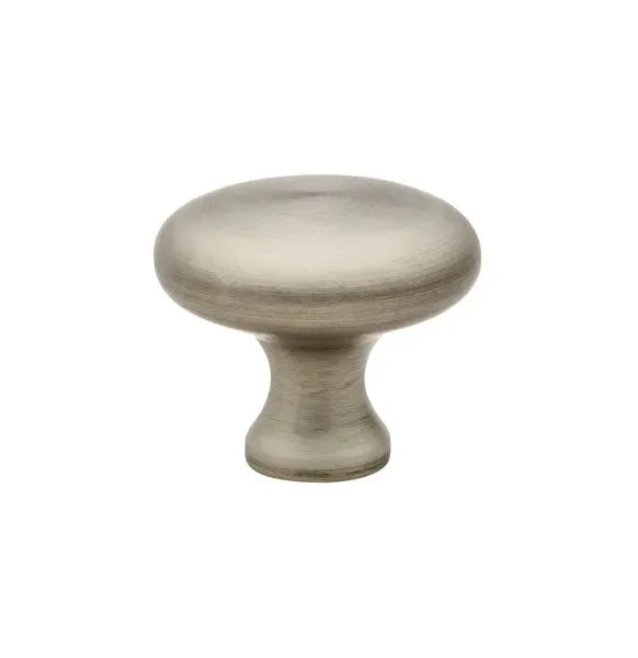 The Emtek Brass Providence Cabinet Knob in Pewter finish