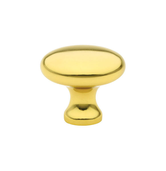 The Emtek Brass Providence Cabinet Knob in Unlacquered Brass finish