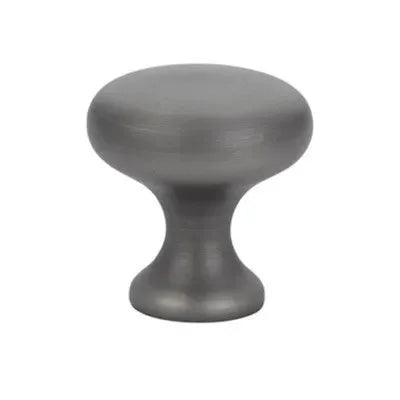 The Emtek Brass Providence Knob 1" Wide (1" Projection) in Pewter finish