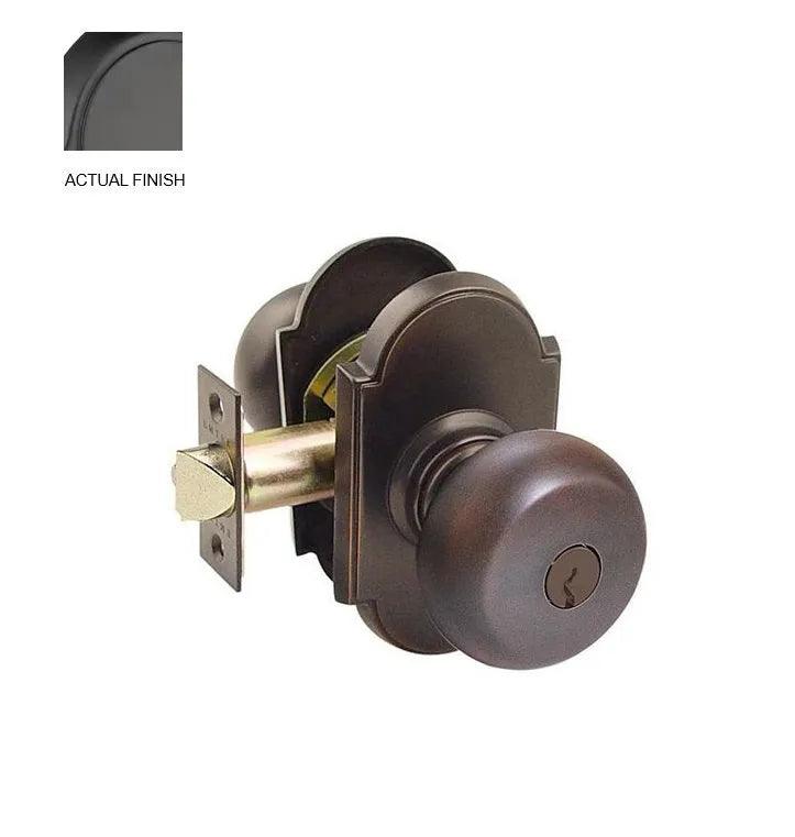 Emtek Providence Knob with #8 Rosette in Flat Black finish