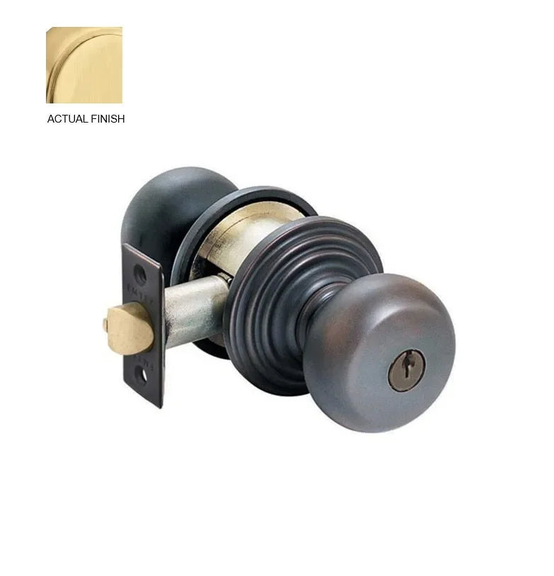 Emtek Providence Knob with Regular Rosette in Satin Brass finish
