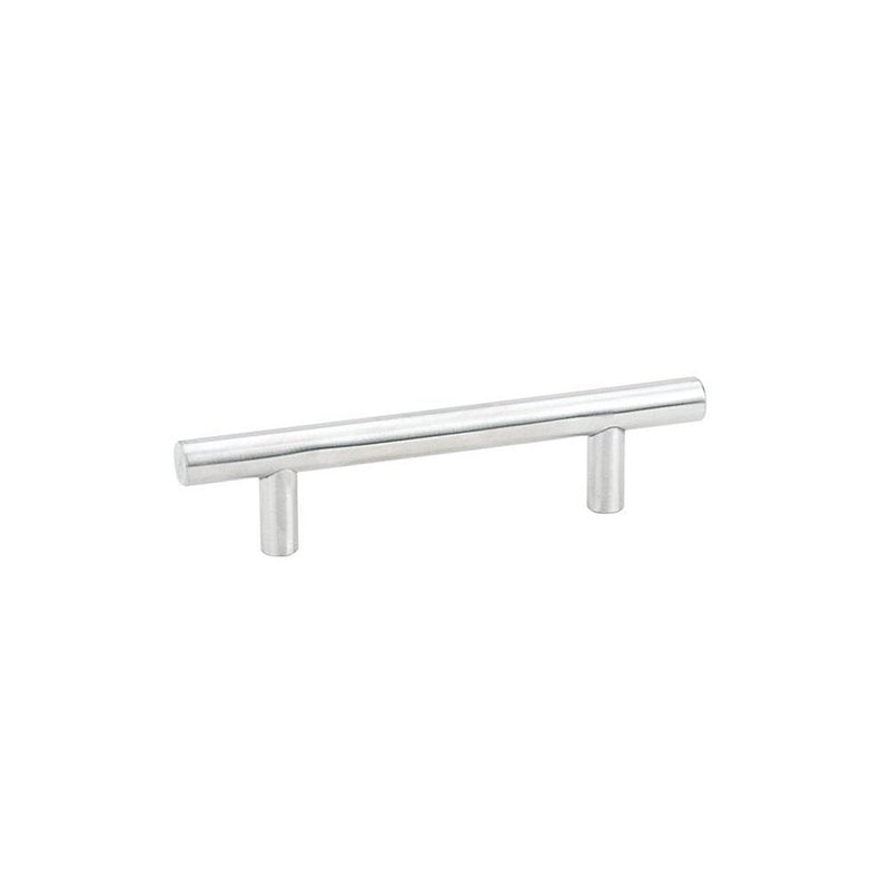 The Emtek Stainless Steel Bar Cabinet Pull, 24" Center to Center in Brushed Stainless Steel finish