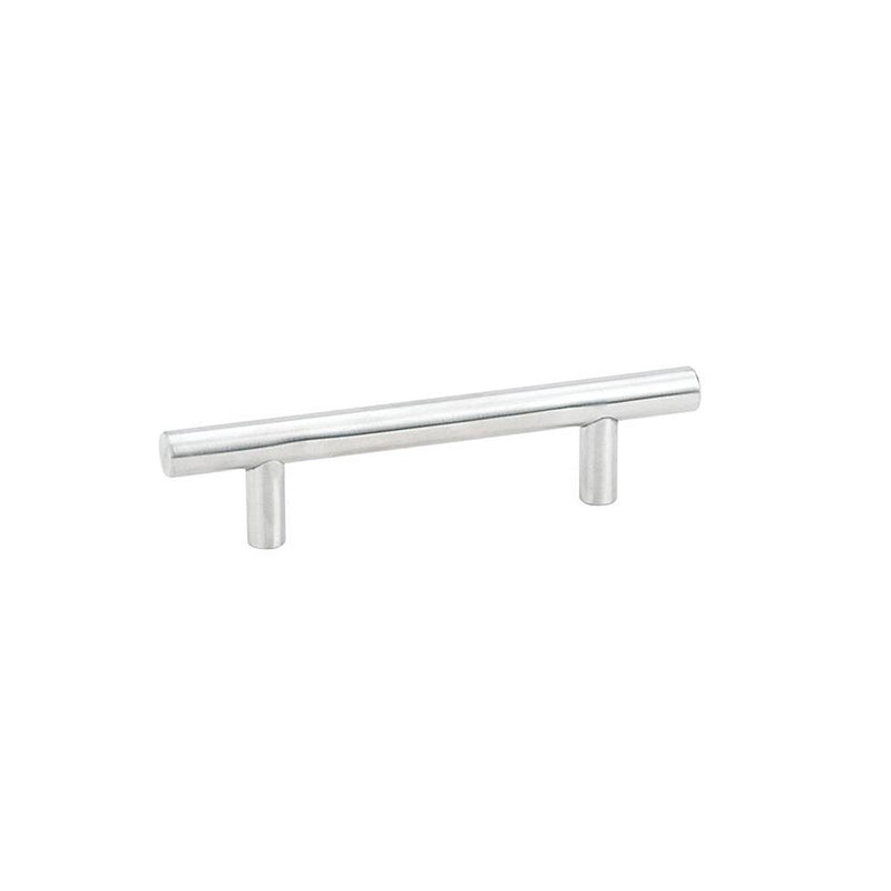 The Emtek Stainless Steel Bar Cabinet Pull, 28" Center to Center in Brushed Stainless Steel finish