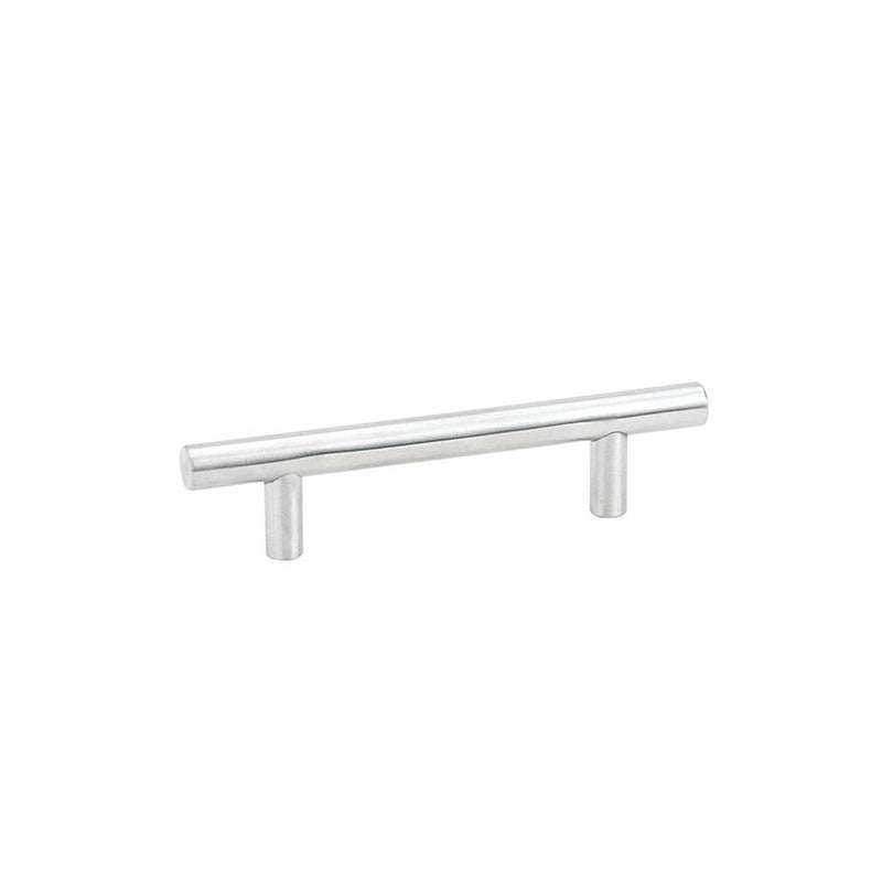 The Emtek Stainless Steel Bar Cabinet Pull, 32" Center to Center in Brushed Stainless Steel finish