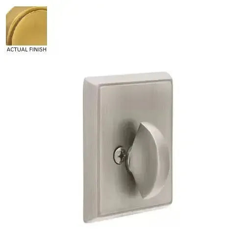 Emtek Rectangular Deadbolt, Single Sided in French Antique finish