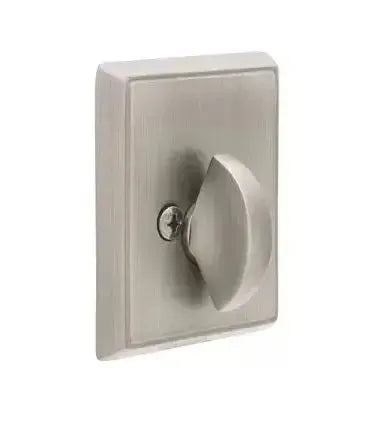 Emtek Rectangular Deadbolt, Single Sided in Pewter finish