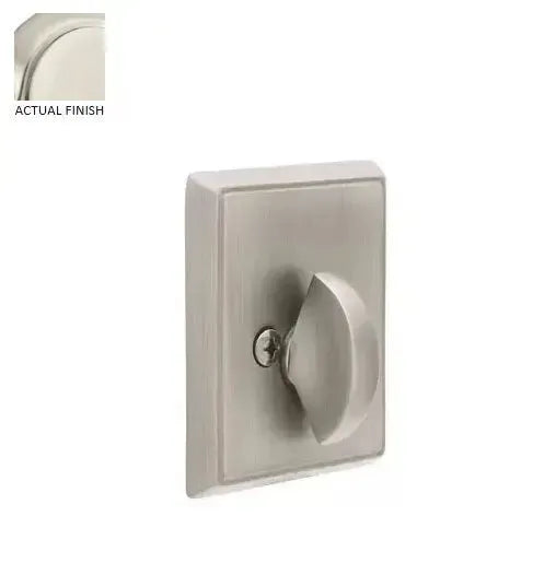 Emtek Rectangular Deadbolt, Single Sided in Satin Nickel finish