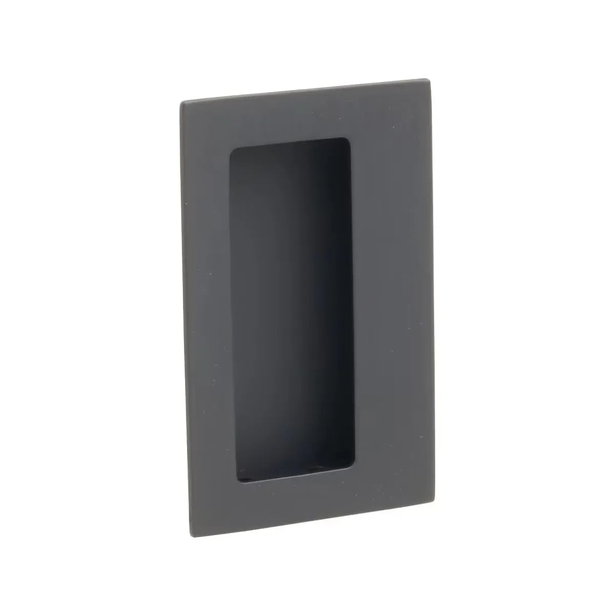 Emtek Rectangular Flush Pull with Offset Pocket Flat Black