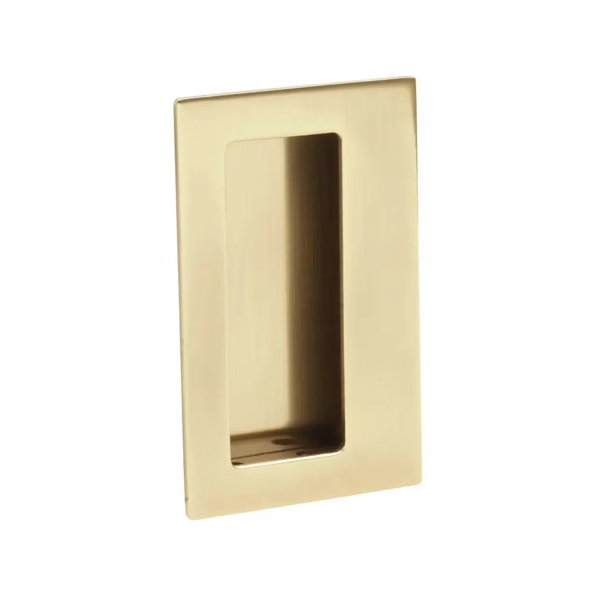 Emtek Rectangular Flush Pull with Offset Pocket French Antique