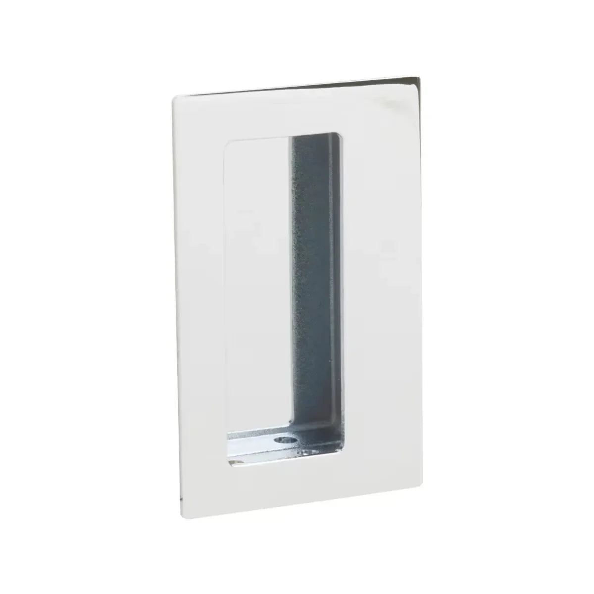Emtek Rectangular Flush Pull with Offset Pocket Polished Chrome